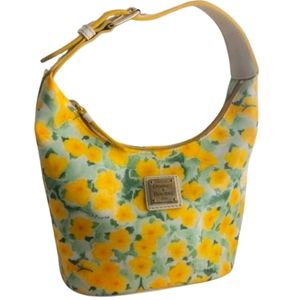 Authentic Yellow Floral Dooney & Bourke Purse Handbag
